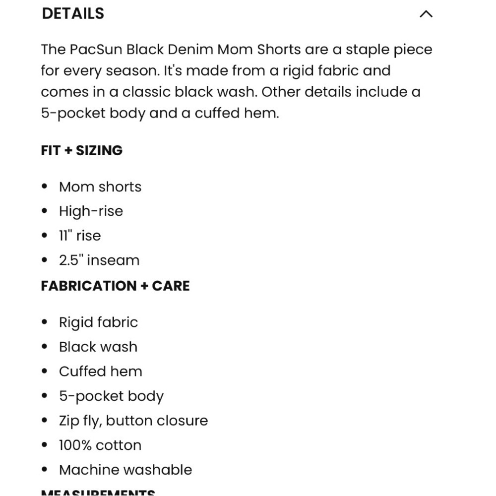 PacSun Bundle Sz 23 High Rise Festival Jean Shorts Mom Black Denim Cuffed Cotton - Picture 14 of 16